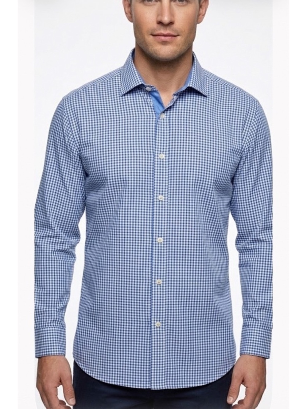 Daniel Hechter Button Down Long Sleeve Checkered Shirt